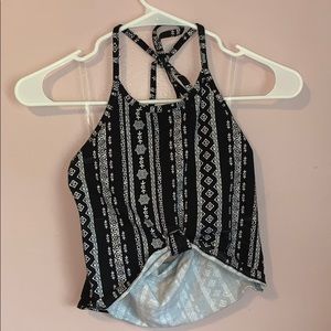 Black and White Crop Top